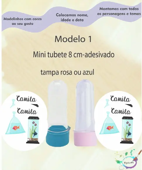 Mini Tubete 8 cm -aquário