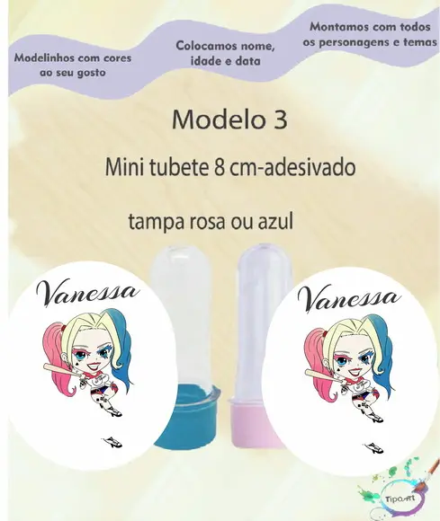 Mini Tubete 8 cm -arlequina