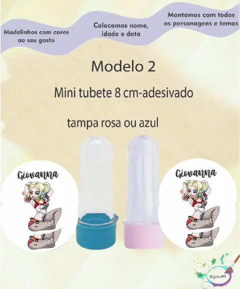 Mini Tubete 8 cm -arlequina