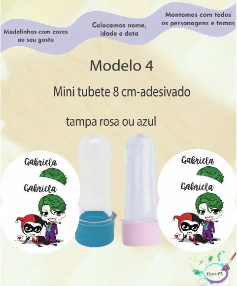 Mini Tubete 8 cm -arlequina