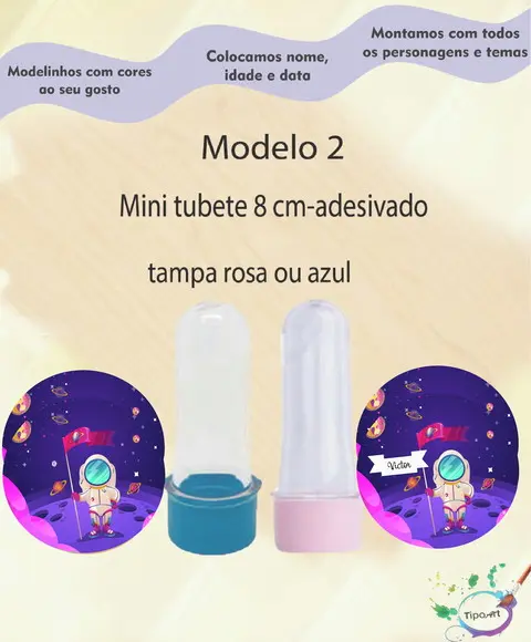 Mini Tubete 8 cm -astronauta
