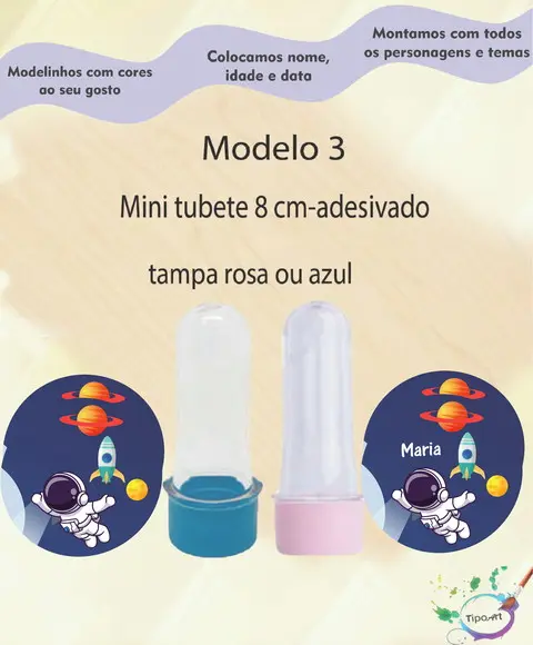 Mini Tubete 8 cm -astronauta