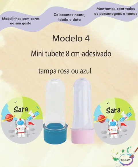 Mini Tubete 8 cm -astronauta