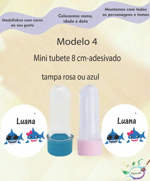 Mini Tubete 8 cm -baby Shark