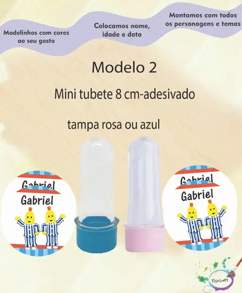 Mini Tubete 8 cm -bananas de Pijama