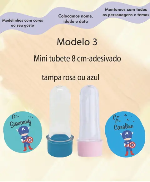 Mini Tubete 8 cm -capitão America