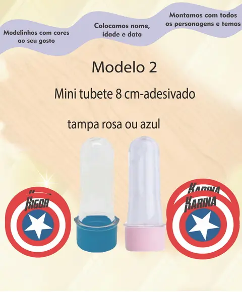 Mini Tubete 8 cm -capitão America