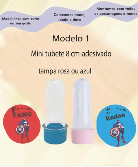 Mini Tubete 8 cm -capitão America