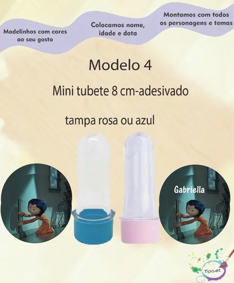 Mini Tubete 8 cm -caroline e o Mundo Secreto