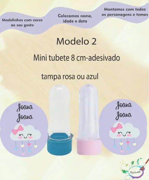 Mini Tubete 8 cm -chuva de Amor