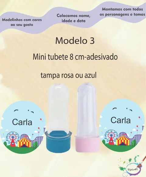 Mini Tubete 8 cm -circo