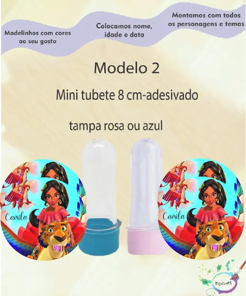 Mini Tubete 8 cm -elena de Avalor