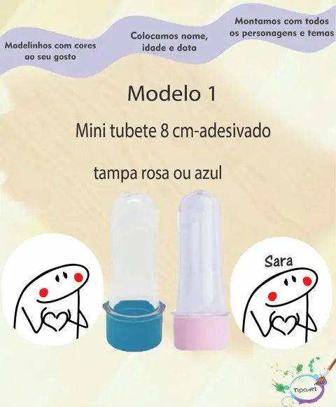 Mini Tubete 8 cm -flork