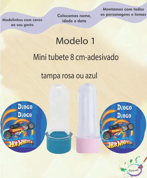 Mini Tubete 8 cm -hot Whells