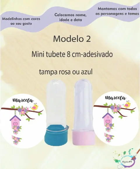 Mini Tubete 8 cm -jardim Encantado