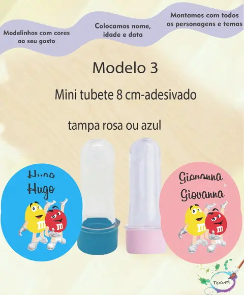 Mini Tubete 8 cm -m&m