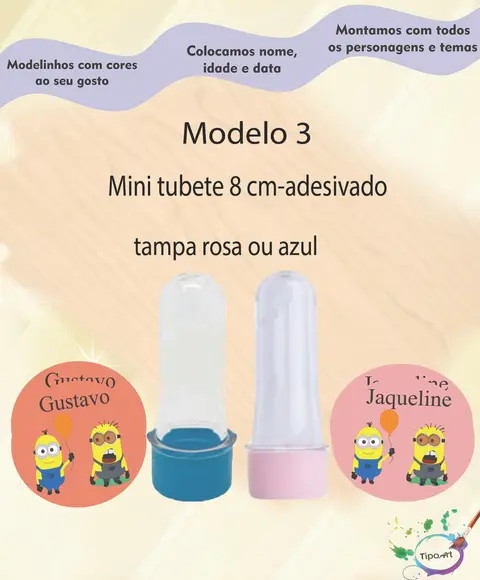 Mini Tubete 8 cm -minions