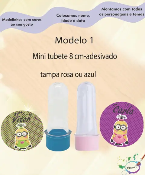 Mini Tubete 8 cm -minions