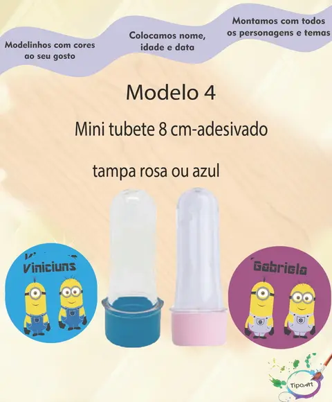 Mini Tubete 8 cm -minions