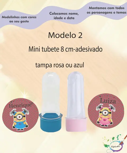Mini Tubete 8 cm -minions