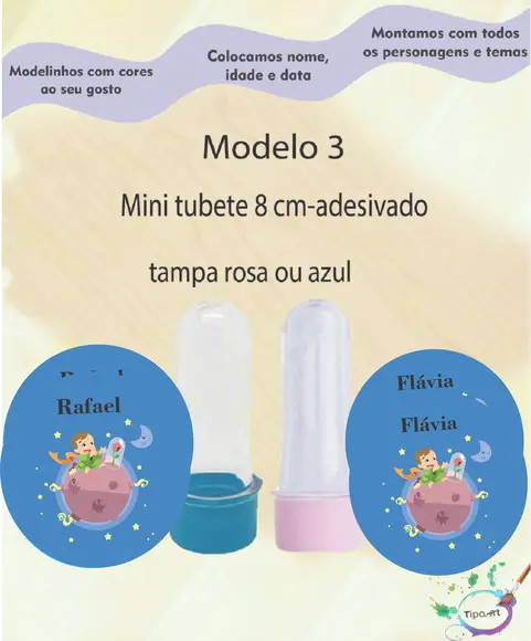 Mini Tubete 8 cm -pequeno Príncipe