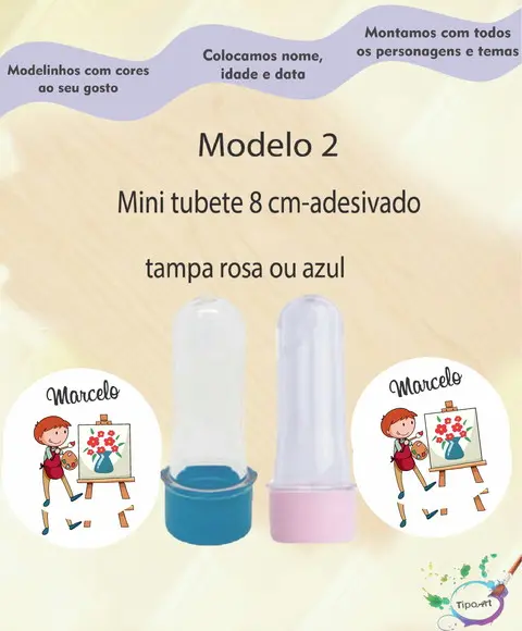 Mini Tubete 8 cm -pintando o 7