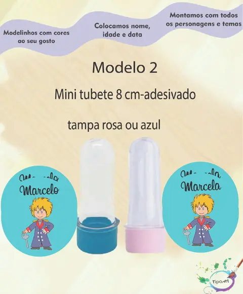 Mini Tubete 8 cm -pequeno Príncipe