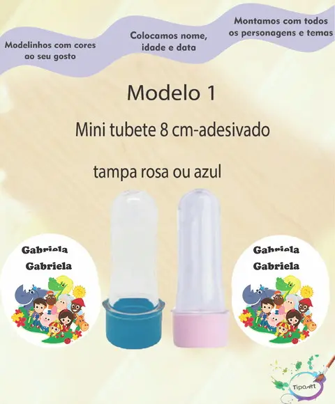 Mini Tubete 8 cm -sitio do Pica Pau Amarelo