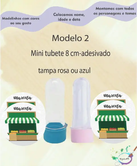 Mini Tubete 8 cm -quitandinha