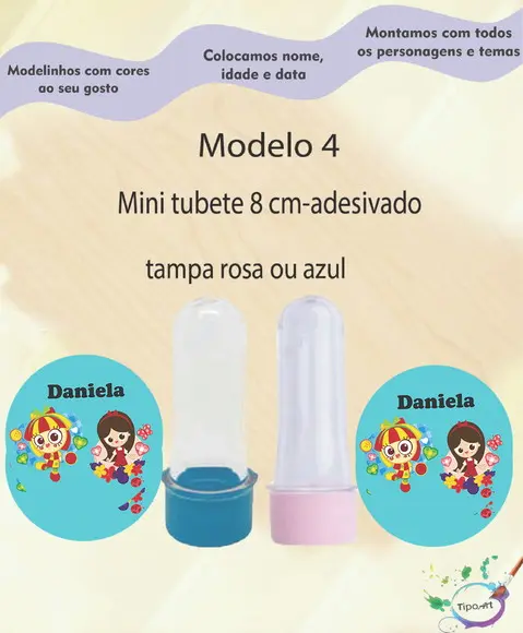 Mini Tubete 8 cm -sitio do Pica Pau Amarelo
