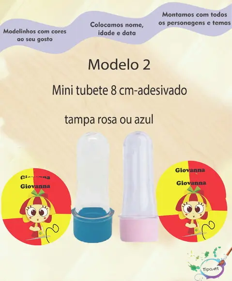 Mini Tubete 8 cm -sitio do Pica Pau Amarelo
