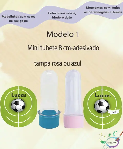 Mini Tubete 8 Cm-futebol