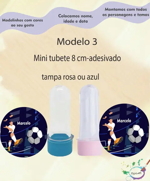 Mini Tubete 8 Cm-futebol