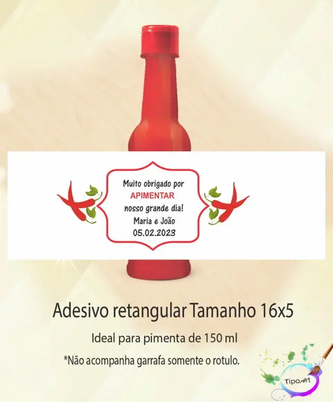 Rótulo Adesivo para Pimenta