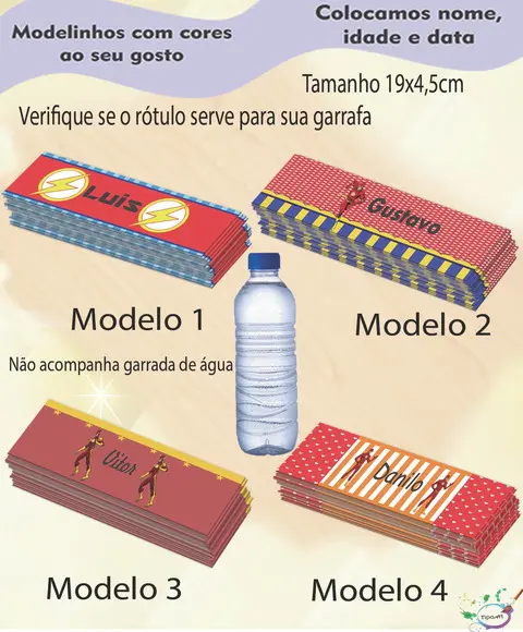 Rótulo Água Mineral- Flash