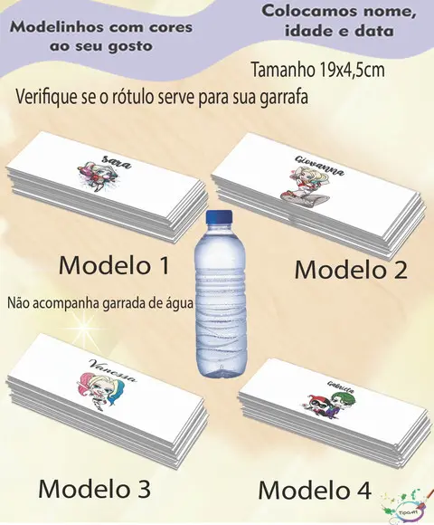 Rótulo Água Mineral-arlequina