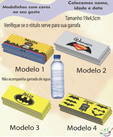 Rótulo Água Mineral-batman