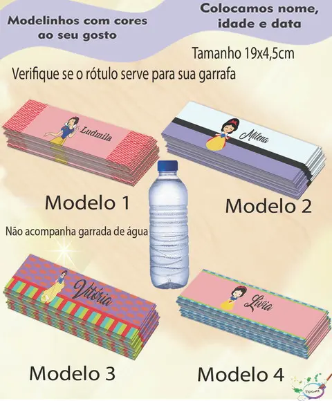 Rótulo Água Mineral-branca de Neve