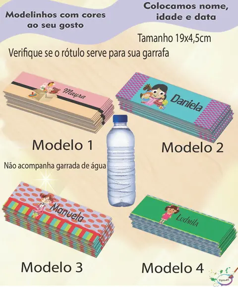 Rótulo Água Mineral-boneca