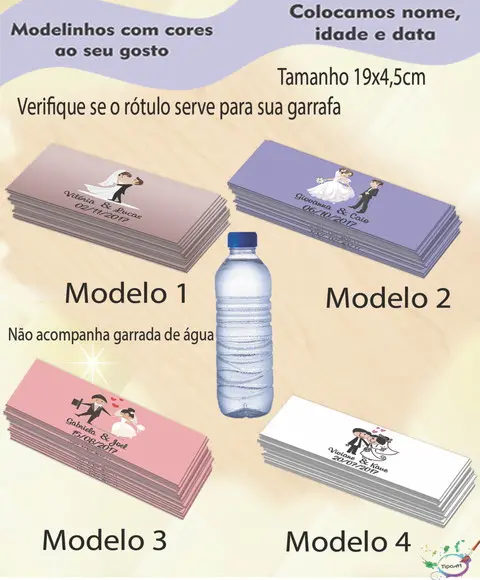 Rótulo Água Mineral-casal