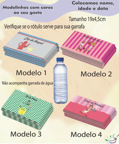Rótulo Água Mineral-chá de Cozinha/panela