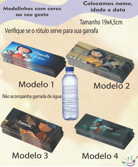 Rótulo Água Mineral-caroline e o Mundo Secreto
