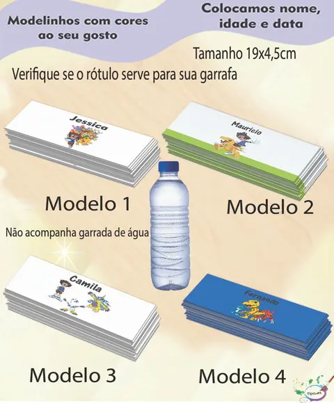 Rótulo Água Mineral-digimon