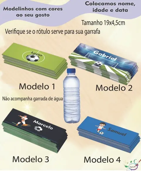 Rótulo Água Mineral-futebol