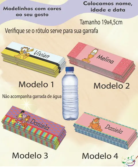 Rótulo Água Mineral-garfield