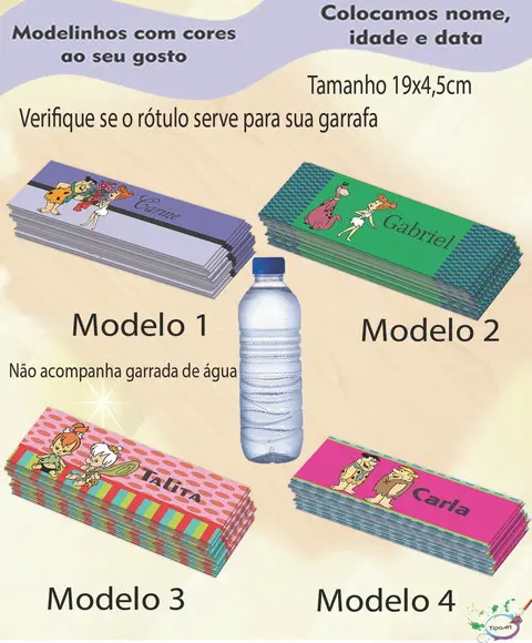 Rótulo Água Mineral-fred Flintstone