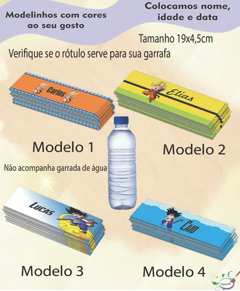 Rótulo Água Mineral-goku