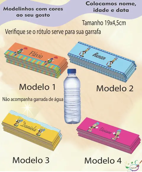 Rótulo Água Mineral-grilo Falante