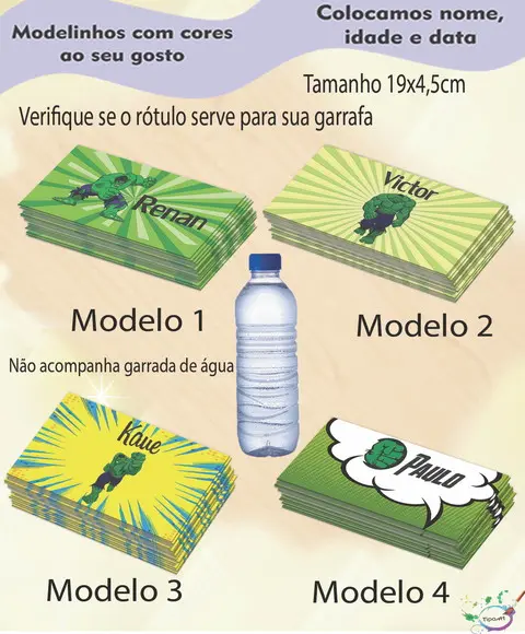 Rótulo Água Mineral-hulk