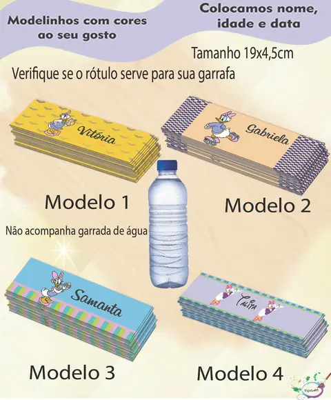 Rótulo Água Mineral-margarida